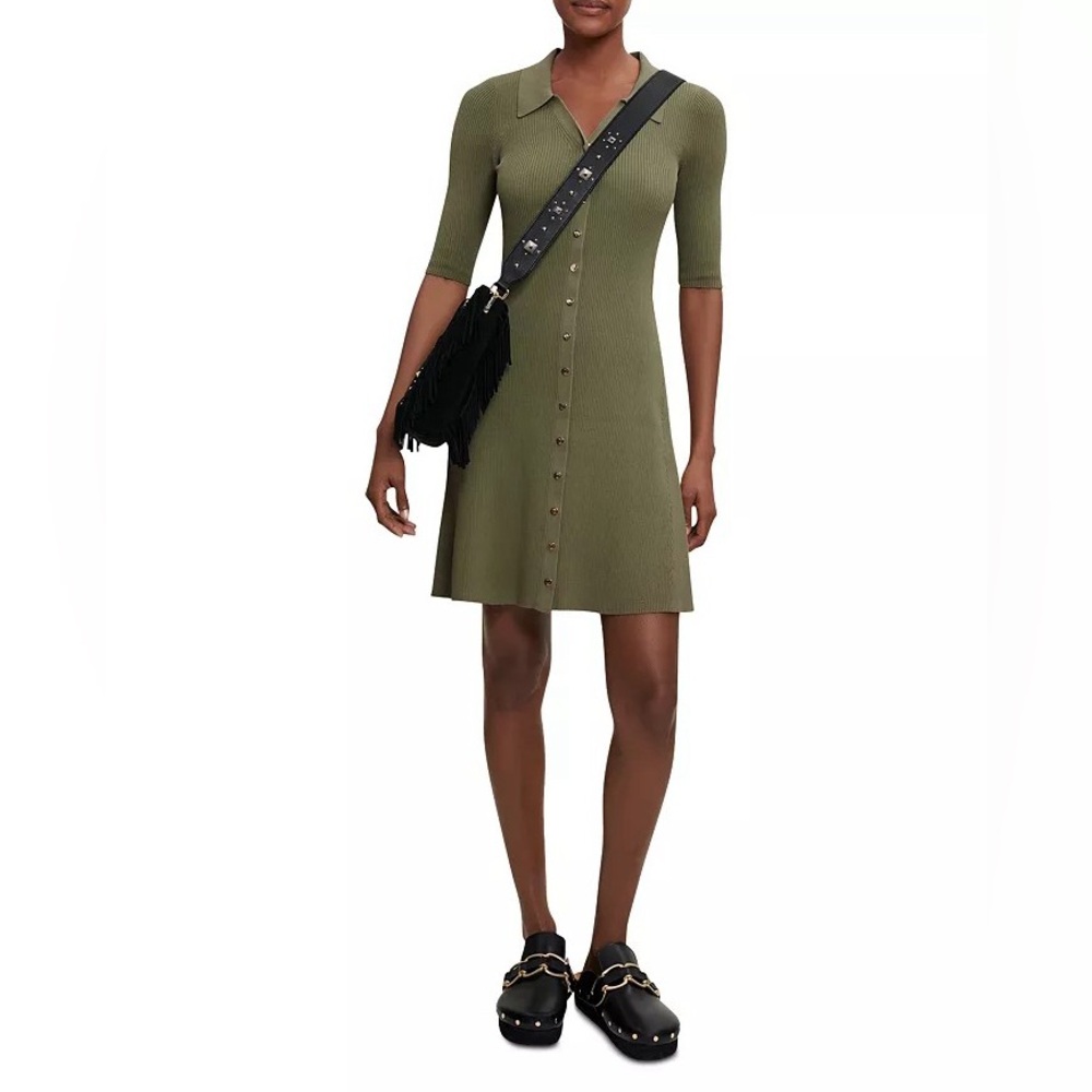 Maje Rimose Buttoned Dress, New, Never Worn
